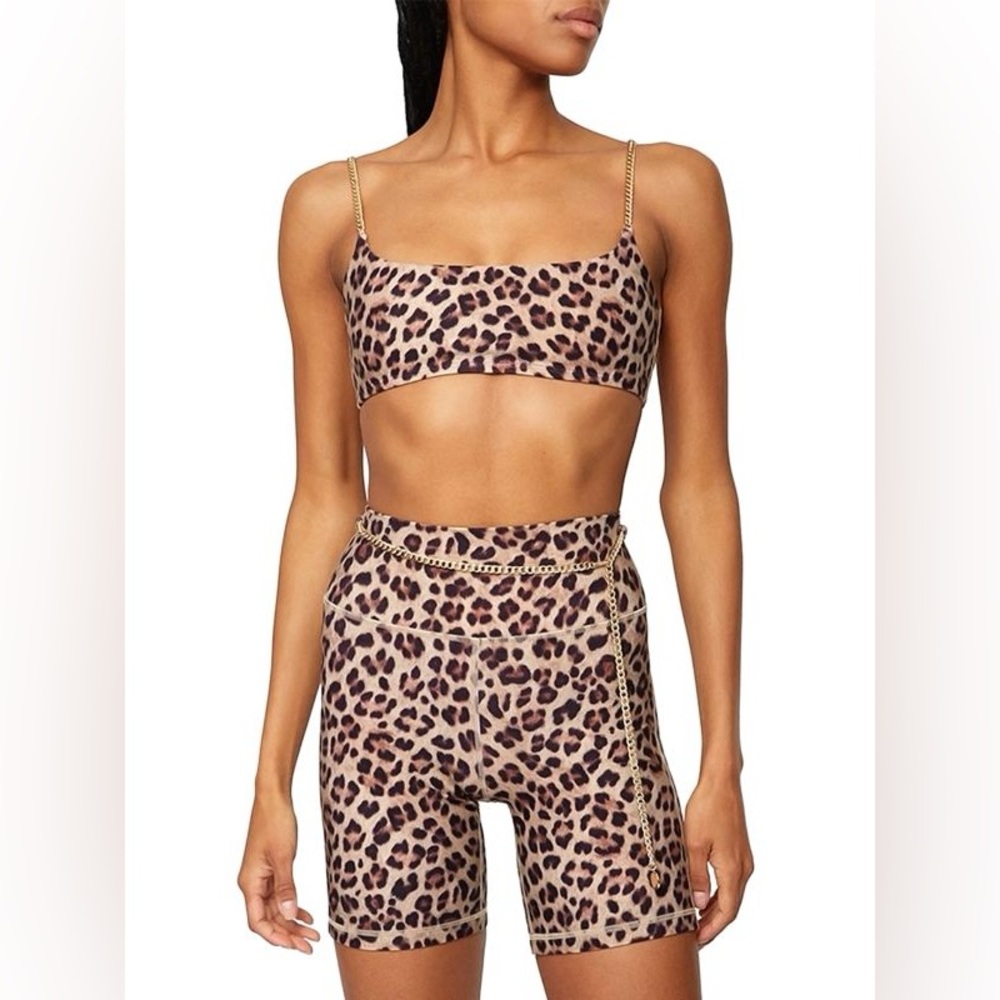 NWT WeWoreWhat Leopard Bike Shorts